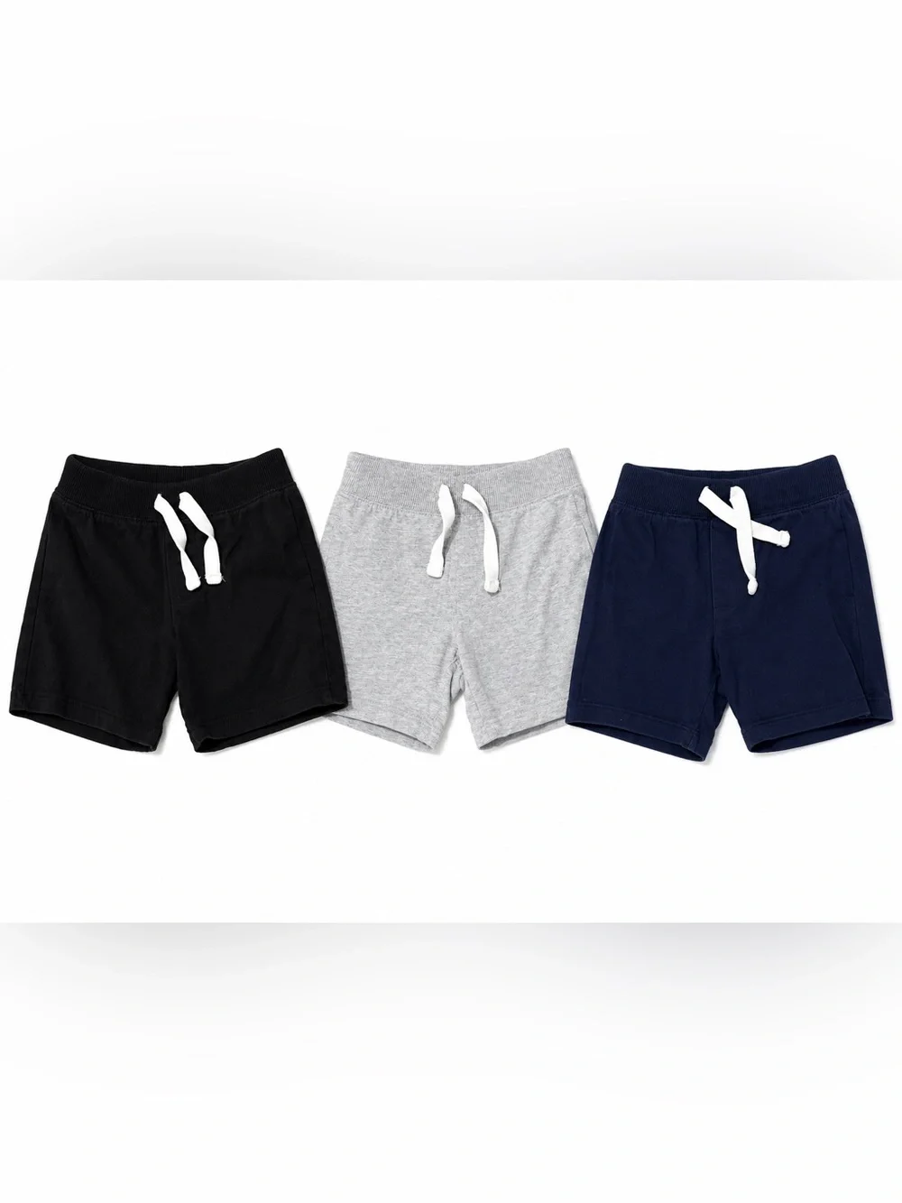Old Navy Toddler Shorts Bundle 3-Pack Black Gray Navy Size 2T